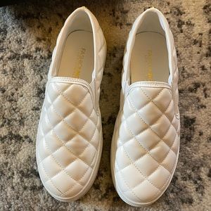 White quilt slip ons